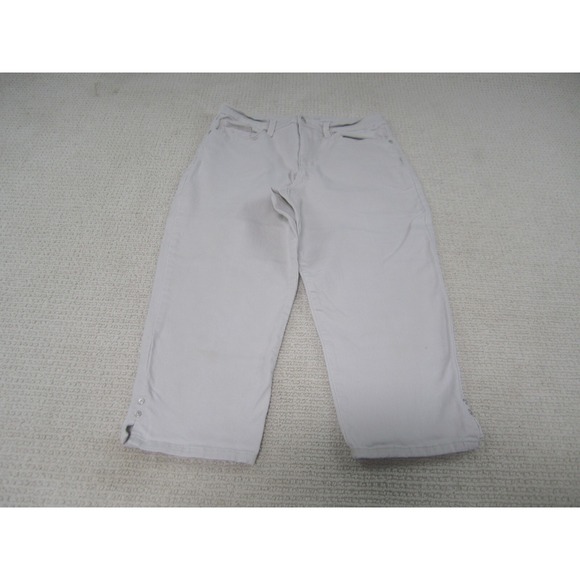 Gloria Vanderbilt Pants Womens 10 Missy Beige Capri Jeans Casual Slimming Effect - Picture 1 of 15
